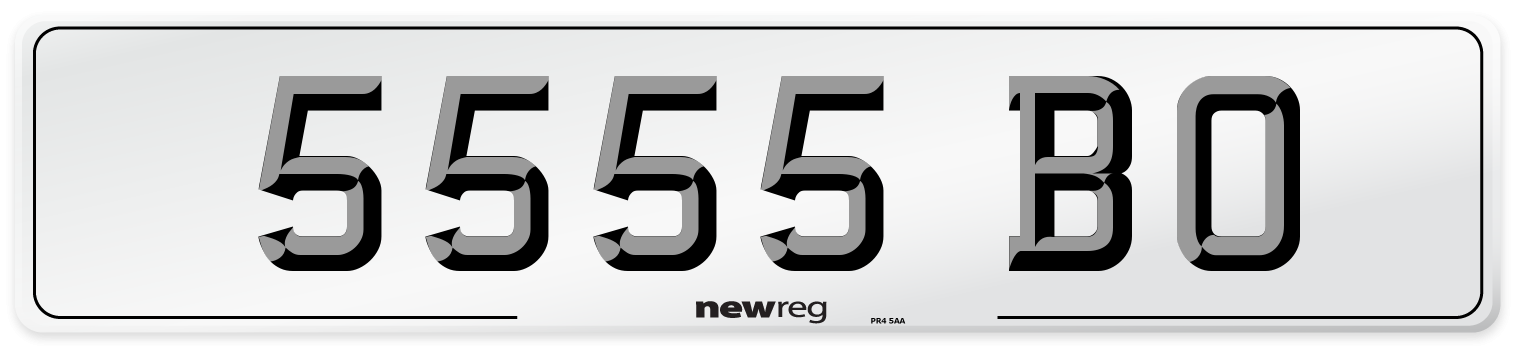 5555 BO Number Plate from New Reg